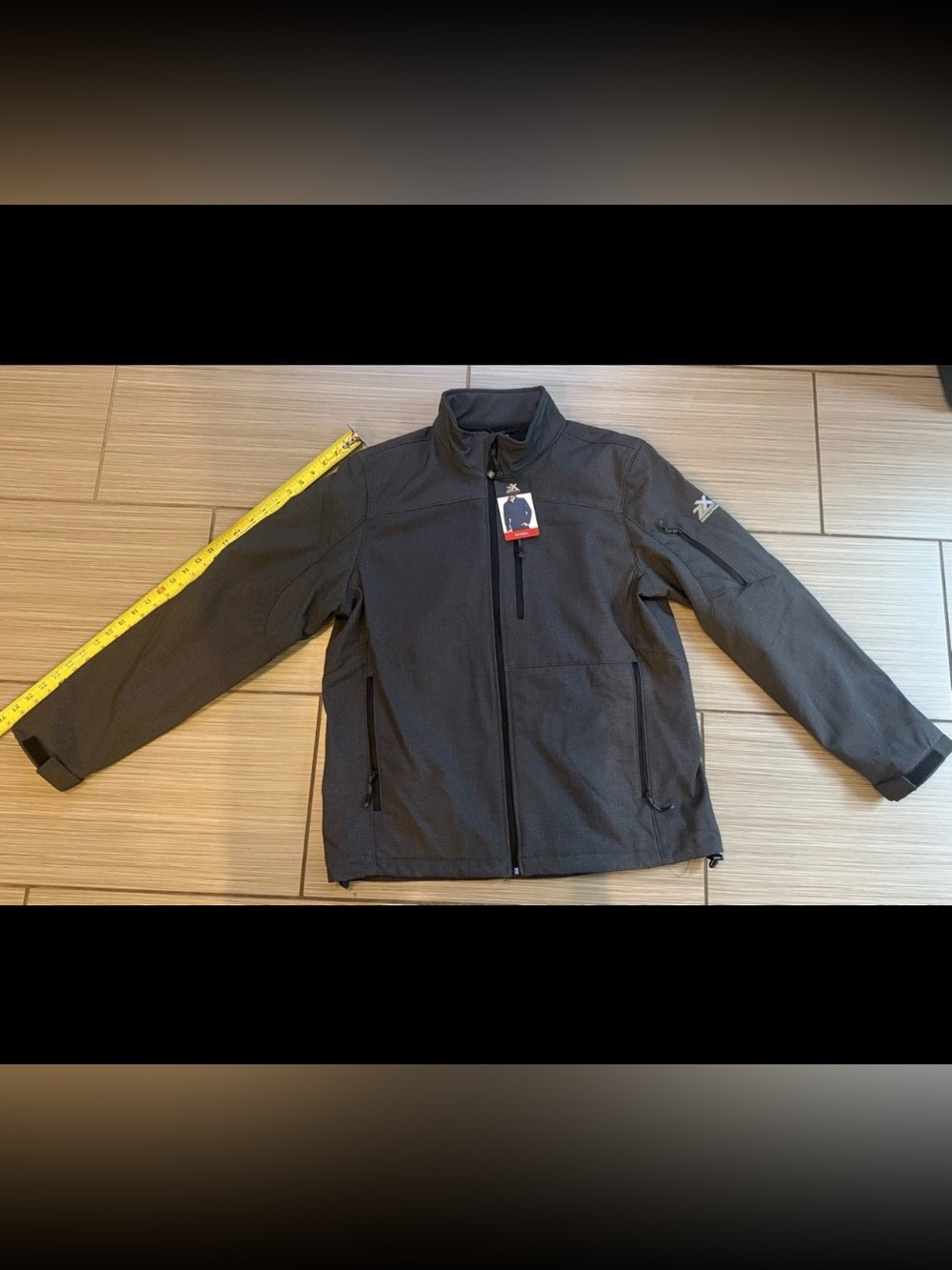 Xersion Men’s Softshell Jacket XL Black Water Resistant Full Zip NWT MSRP